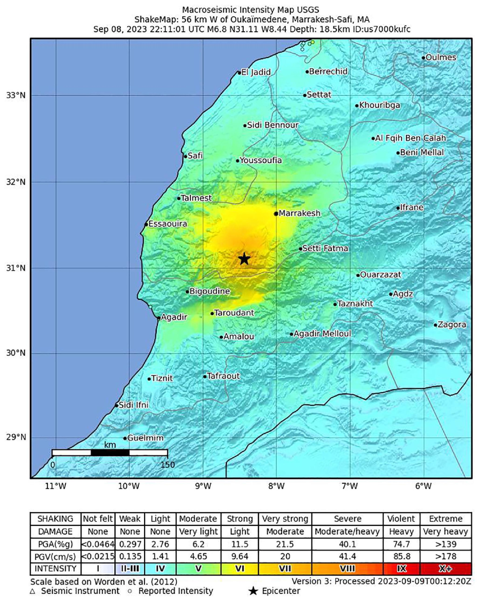 Devastante terremoto in Marocco